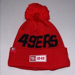 New Era Red and Black 49ers Beanie